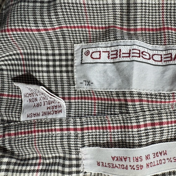 Gray Casual Button Down Shirt with Subtle Plaid - Picture 7 of 9